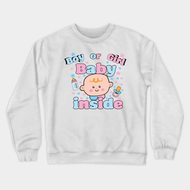 Gender reveal: Baby inside Crewneck Sweatshirt by SDPP